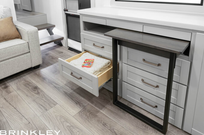 Model Z 2680 Fifth Wheels 20 2025 Brinkley RV Model Z 2680 Dining Room Dinesk Drawers 8612