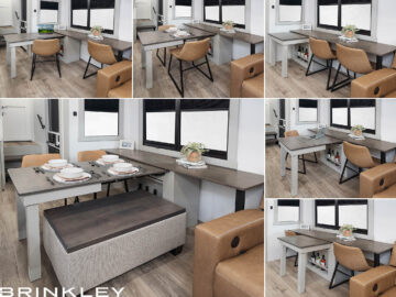 Model Z 3515 Fifth Wheels 24 Sliding Desk-Dining Table w/ Extending Leaves