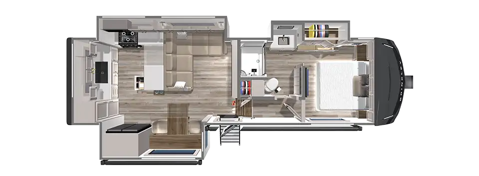 Brinkley RV Model Z 2700 Fifth Wheel with Family Seating Floorplan Fifth Wheel with a large kitchen and family seating - Z 2700