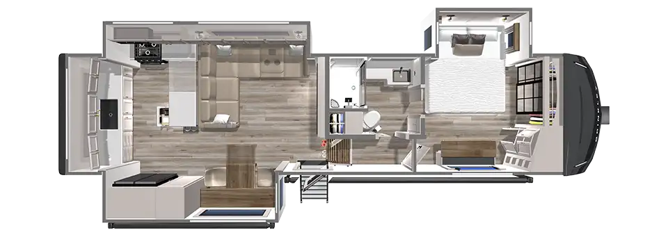 Brinkley RV Model Z 3200 Fifth Wheel with Family Seating Floorplan Fifth Wheel with a large kitchen and family seating - Z 3200