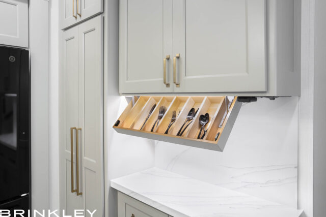 Model G 4100 Toy Haulers 32 2025 Brinkley RV Model G 4100 Kitchen Pull Down Utensil Tray 4030