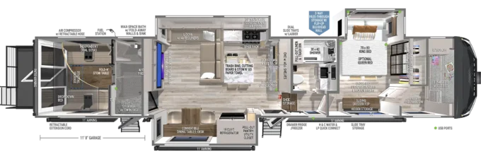 G 4155 Luxury Fifth Wheel With Private Bunkroom