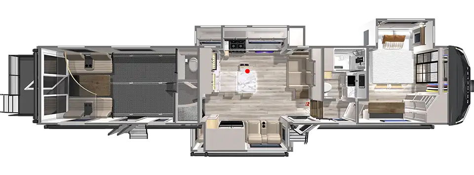Brinkley RV Model G 4120 Toy Hauler Floorplan Fifth Wheel Toy Hauler with 17 foot Garage G 4120 by Brinkley RV