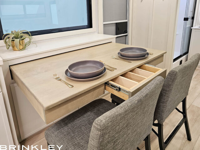 Model I 265 Travel Trailers 13 Pull-Out Dining Table Drawer
