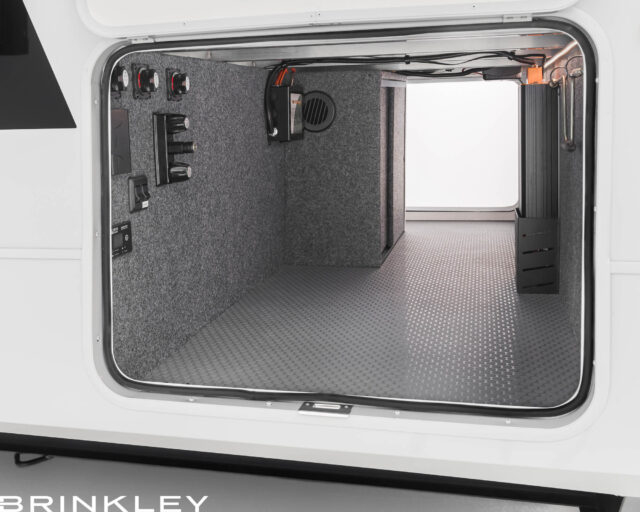 Model I Travel Trailer Line 30 Large Pass-Through Travel Trailer Storage Compartment