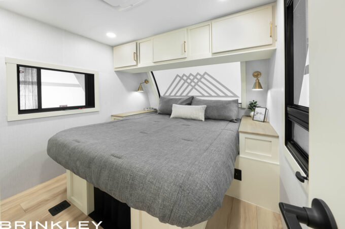 Model I Travel Trailer Line 21 CPAP Ready Luxury Travel Trailer Bedroom