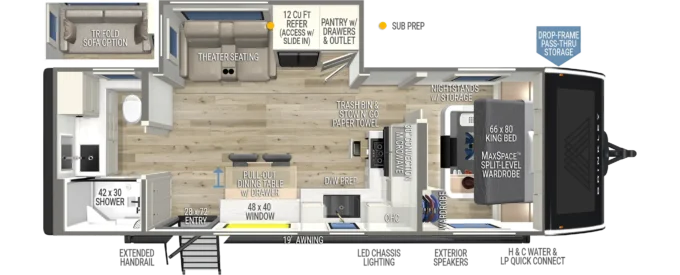 Model I 265 Travel Trailers 878 Model I 265 Luxury Travel Trailers by Brinkley RV