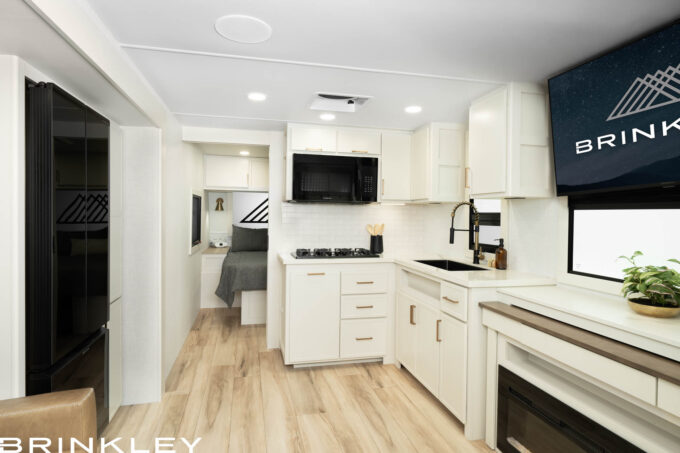 | Model I Travel Trailer Line 15 Lightweight luxury travel trailer interior