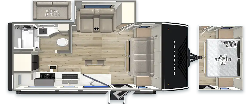Brinkley RV Ix 20x Lightweight Travel Trailer Floorplan Small Lightweight Travel Trailers Floorplan Ix 20