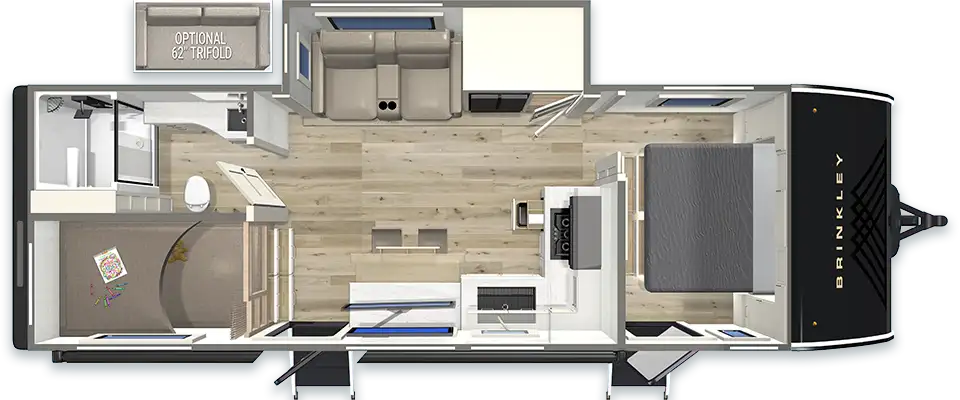 Brinkley RV Ix 23x Lightweight Travel Trailer Floorplan Small Lightweight Travel Trailers Floorplan Ix 24x