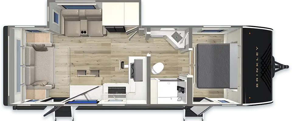 Brinkley RV Ix 23x Lightweight Travel Trailer Floorplan Small Lightweight Travel Trailers Floorplan Ix 25x