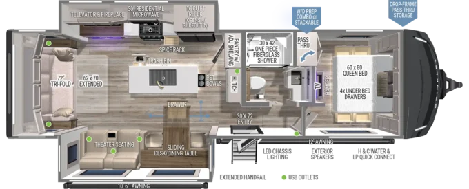 Model Z AIR 297 Luxury Travel Trailers by Brinkley RV
